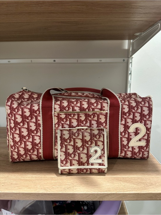 Dior Handbags - dior Red Monogram Weekender Bag with Matching Wallet
